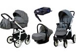 BabyLux® Color Lux | 4in1 Kinderwagen Set | Grey Flex | Kombikinderwagen | Kinderwagenset | Isof