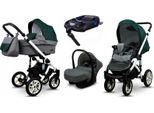 BabyLux® Sky Lark | 4in1 Kinderwagen Set | Grey Flex Green | Kombikinderwagen | Kinderwagenset |