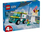 Ambulanza E Snowboarder Lego City, Playset Ambulanza Con Auto Giocattolo E 2 Minifigure, Snowboarder E Paramedico, Regalo Fantasioso Per Bambini E Bambine Dai 4 Anni In Su 60403