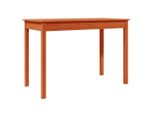 Tavolo Da Pranzo Wax Brown 110X55X75 Cm In Legno Di Pino Massiccio