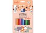 Pastelli A Matita Oxford Kids Jumbo - 12 Tonalità Colorate, Ideali Per Il Gioco Creativo E L'apprendimento, Che Offrono Un Comfort Di Disegno Per Gli Artisti Più Giovani!