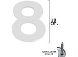 Numero "8"" Wolfpack, Argento Opaco, 10 Cm + Viti, Blister Con 1 Pezzo"