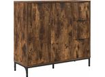 Syfax™ Credenza Rovere Fumé 89,5 X 33 X 82 Cm Legno Multistrato
