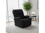 Poltrona Recliner Manuale Ninetta Colore Nero Con Porta Bicchieri – Relax E Funzionalità