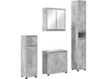 Syfax™ Set Di Mobili Per Il Bagno Con Cassetto 4 Pcs Grigio Cemento