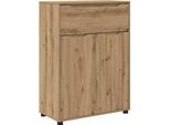 Vidaxl Mobile Da Bagno Con Ripiano In Rovere Artisan 72,5 X 36,5 X 100 Cm