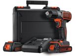 Black & Decker - Trapano Avvitatore Autosense - Batteria Li Ion 2X18 V 1,5 Ah - Arancione