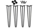 Wolketon Set Di 4 Gambe Da Tavolo Perno Per Tavolo Telaio Per Tavolo Pattini Gambe Tavolo Da Pranzo Arpini Gamba Da Tavolo 3 Montanti Nero - 35 Cm
