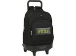 Zaino Scuola Con Ruote Safta Surf Nero (33 X 45 X 22 Cm)