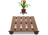 Clanmacy 2X Pianta Rullo Fiore Rullo Vaso Fioriera Sottobicchiere Rotolamento Bordo Marrone Quadrato