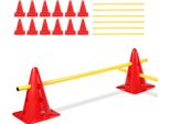 Clanmacy 6 Pezzi Set Ostacoli Agility Set Ostacoli Slalom Pali Addestramento Cani Set Ostacoli, Plastica Per Allenamento Coordinazione
