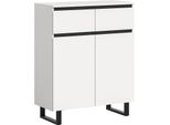 Xonox.Home Cassettiera Tomasa L/A/D: 80X99X36 Cm In Melamina Bianca E Nera