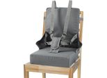 Aopunly Seggiolino Sedia Sedia Da Pranzo Bambino Seggiolone Tavolo Sedia Cuscino Bambini Seggiolino Cuscino Sedia Con Cintura Di Sicurezza Regolabile Seggiolino, Grigio