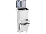Jayseuw Bidone Per Rifiuti Cucina Sistema Di Separazione A 3 Vie Secco E Umido Bidone A Pedale 42L Sistema Di Separazione Dei Rifiuti Bidone Per Rifiuti