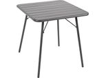 Tavolo Bistrot Bolero Quadrato E Pieghevole In Acciaio Grigio 700X700X710