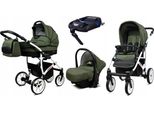 BabyLux® Largo | 4in1 Kinderwagen Set | Olive Black | Kombikinderwagen | Kinderwagenset