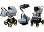 BabyLux® Color Lux | 4in1 Kinderwagen Set | Silver Flex | Kombikinderwagen | Kinderwagenset | Is
