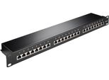 Goobay 93048 Pannello Patch Cat 6 Da 19 Pollici (48,3 Cm), 24 Porte, Nero - Schermato Stp, Nero