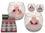 Candela In Barattolo, Pupazzo Di Neve E Babbo Natale