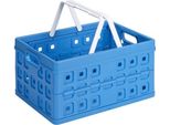 Sunware Cassa Quadrata Pieghevole Blu 32 Litri - 49 X 36 X H24,5 Cm