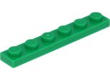 Piastra Lego® 1X6 3666 - 100 Pezzi Verde