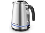 Bollitore In Acciaio Inox Da 1,7L 2200W Con Illuminazione A Led Blu, Filtro Anticalcare, Autospegnimento, Protezione Contro Il Funzionamento A Secco, Finestra Dell'acqua Visibile, Senza Bpa