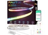 Kit Di Strisce Led Pautix Rgb Smart Ic Cob 10 M, Striscia Indirizzabile Con Cambio Di Colore A 24 V, Controller Wifi Flessibile Della Luce Alimentazione Alexa/G