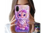 Custodia Per Samsung Galaxy A07 4G - Simpatica Tigre Su Sfondo Rosa + Vetro