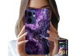 Custodia Per Oppo Find X5 Lite - Moda Donna In Marmo Viola + Vetro