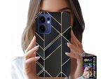 Custodia Per Oppo Find X5 Lite - Cornici Dorate, Design Elegante + Vetro