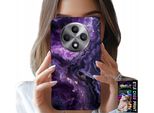 Custodia Per Oppo Reno12 F / 12Fs 5G - Viola Marmo Moda Donna + Vetro