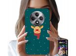 Custodia Per Oppo Reno12 F / 12Fs 5G - Renna Su Sfondo Verde Motivi Natalizi