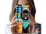 Custodia Per Oppo Reno5 4G 5G - Bulldog Coffi Love, Girasoli, Custodia Psi