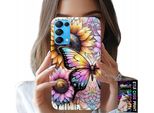 Custodia Per Oppo Find X3 Lite - Girasole Con Farfalla, Custodia + Foil