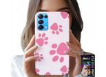Custodia Per Oppo Find X3 Lite - Zampe Di Cane Rosa, Retro, Custodia