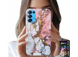 Custodia Per Oppo Find X3 Lite - Marmo Rosa E Bianco, Motivi In Pietra