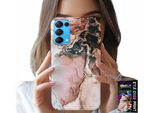 Custodia Per Oppo Reno5 4G 5G - Elegante Marmo Con Motivi Alla Moda + Vetro