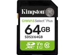 Kingston Technology 64GB Sdxc Canvas Select Plus Gen3 100Mb/S C10 UHS-I U1 V10