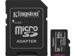 Kingston Technology 64GB Microsdxc Canvas Select Plus Gen3 100Mb/S A1 Card + Adapter