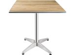 Tavolo Bolero Quadrato In Frassino Con 1 Gamba In Alluminio 700X700X720Mm