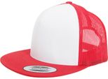 Yupoong Flexfit Unisex Baseball Cap Trucker RW3301 (Taglia Unica) (Rosso/Bianco)