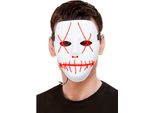 Smiffys - Maschera - Uomo/Ladies Unisex SM1345 (Taglia Unica) (Bianco/Rosso)