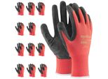 Set Di Guanti Da Lavoro Reis Guanti Da Lavoro Per Assemblaggio Rossi 12 Paia OX-LATEKS (OX-LATEX_CB_8)