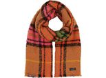 Fraas Sciarpa Cashmink Scarf With Fraas Plaid Rabbit Marrone