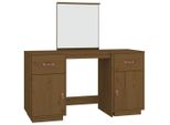 Syfax™ Set Toeletta Con Specchio Marrone Ambra Legno Massello Di Pino