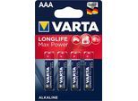 10X Varta 46837 Longlife Max Power LR03/AAA (Micro) (4703) - Pila Alcalina Al Manganese (Alcalina), 1,5 V