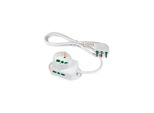 Fanton 42105 Cavo Di Prolunga 1,5 M 3 Prese Ca Bianco