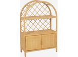 Libreria Per Bambini Esotica In Rattan Naturale, Rattan Naturale