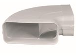 Condotto Piatto 222X89Mm, Curva Di Ventilazione 90° Orizzontale, Manicotto Su Entrambi I Lati