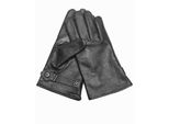 Guanti Mil-Tec Bw Con Dita In Pelle, Foderati, Neri